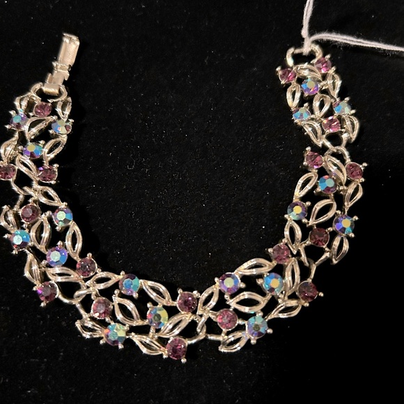 Vintage Lisner Aurora Borealis Bracelet - Picture 2 of 5